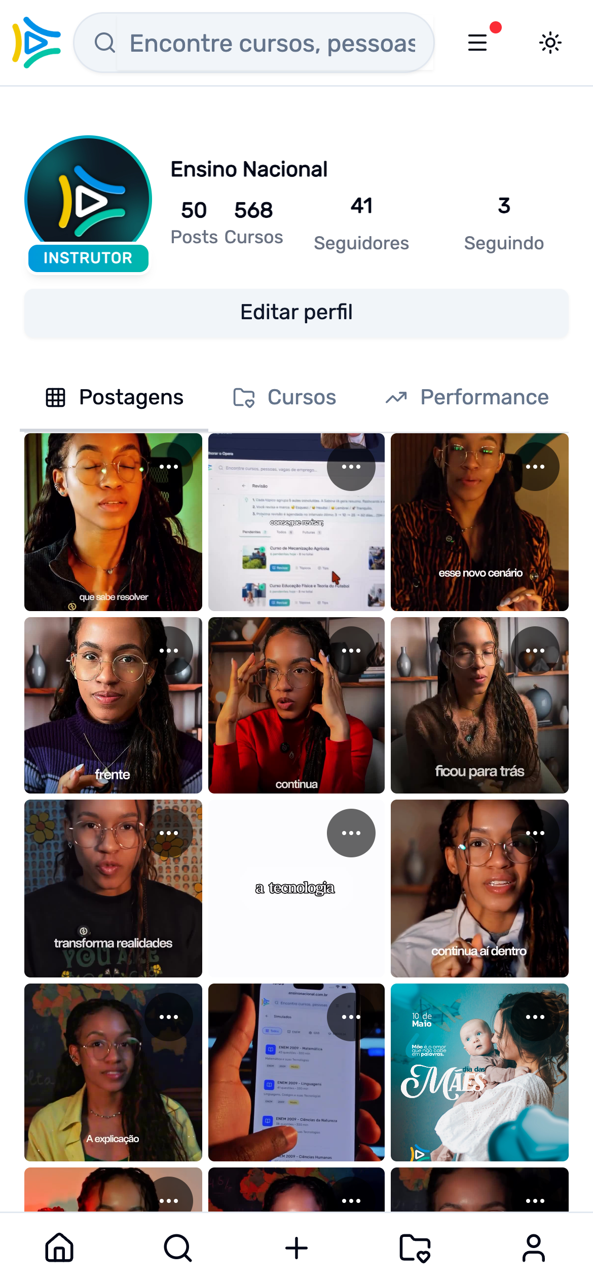 Perfil no Ensino Nacional
